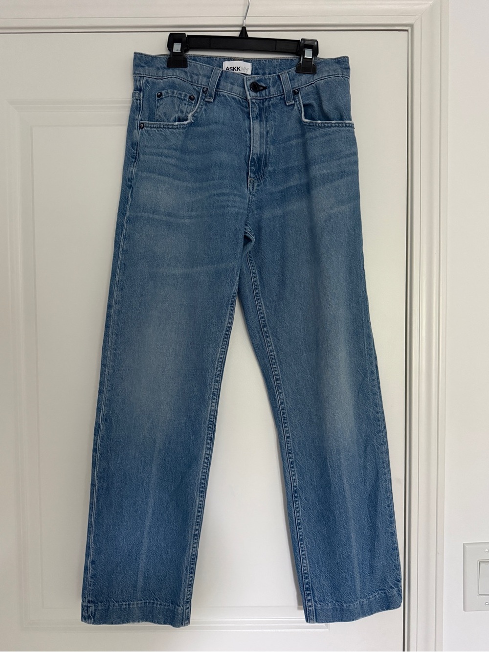 Askk NY blue denim straight leg jeans